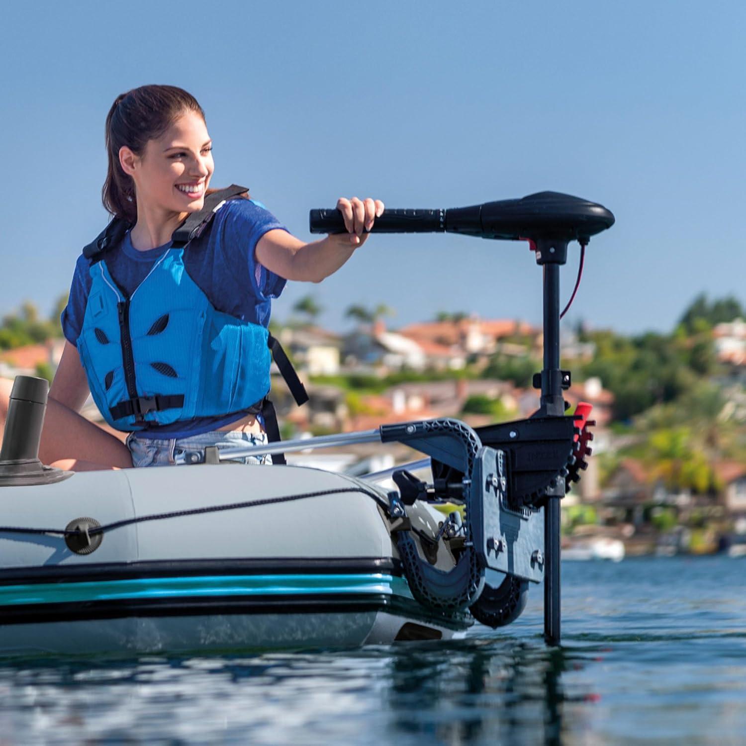 imageINTEX 68624EP Motor Mount Kit Easy to Attach Heavyduty Composite Mount Marine Plywood Aluminum Support Arms Fits up to 30 HP Motors1 Pack