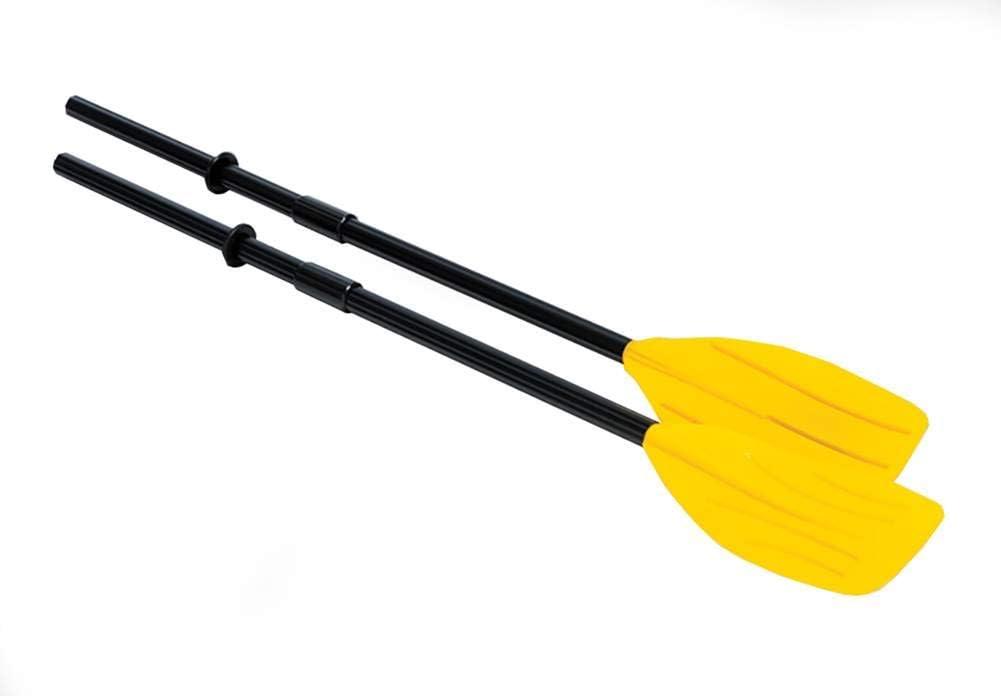 imageINTEX Challenger 2 Inflatable Boat Set Includes Deluxe 48in Boat Oars and HighOutput PumpYellow