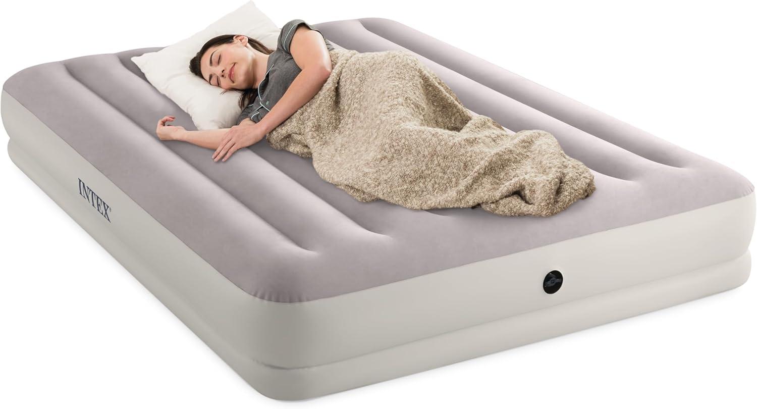 imageIntex 64177E DuraBeam Standard Prestige MidRise Air Mattress FiberTech Twin Size Quickfill USB Air PumpDuraBeam Standard Prestige MidRise Air Mattress