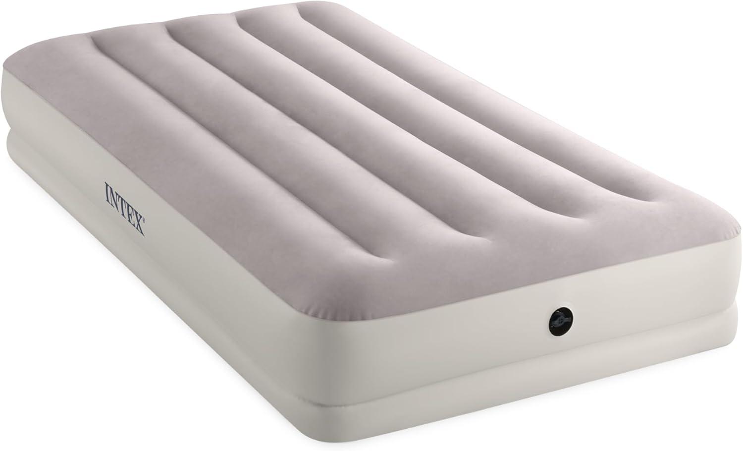 imageIntex 64177E DuraBeam Standard Prestige MidRise Air Mattress FiberTech Twin Size Quickfill USB Air PumpDuraBeam Standard Prestige MidRise Air Mattress