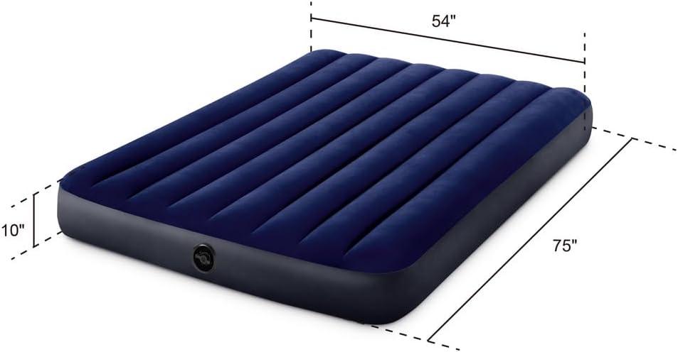 imageIntex 64757E DuraBeam Standard Downy Air Mattress FiberTech Twin Size 10in Bed Height 300lb Weight Capacity Pump Sold SeparatelyFull Pack of 3