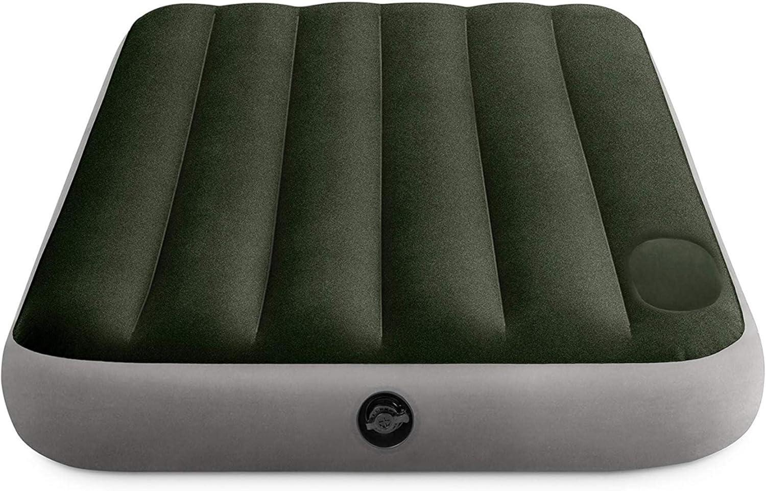 imageIntex 64762E DuraBeam Standard Downy Air Mattress FiberTech Full Size Builtin Foot Pump 10in Bed Height 300lb Weight CapacityFull