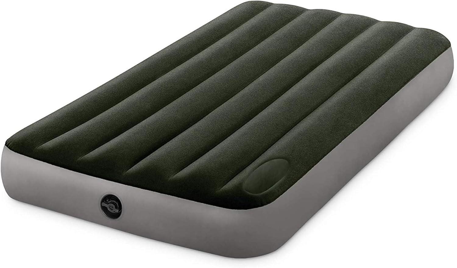 imageIntex 64762E DuraBeam Standard Downy Air Mattress FiberTech Full Size Builtin Foot Pump 10in Bed Height 300lb Weight CapacityFull