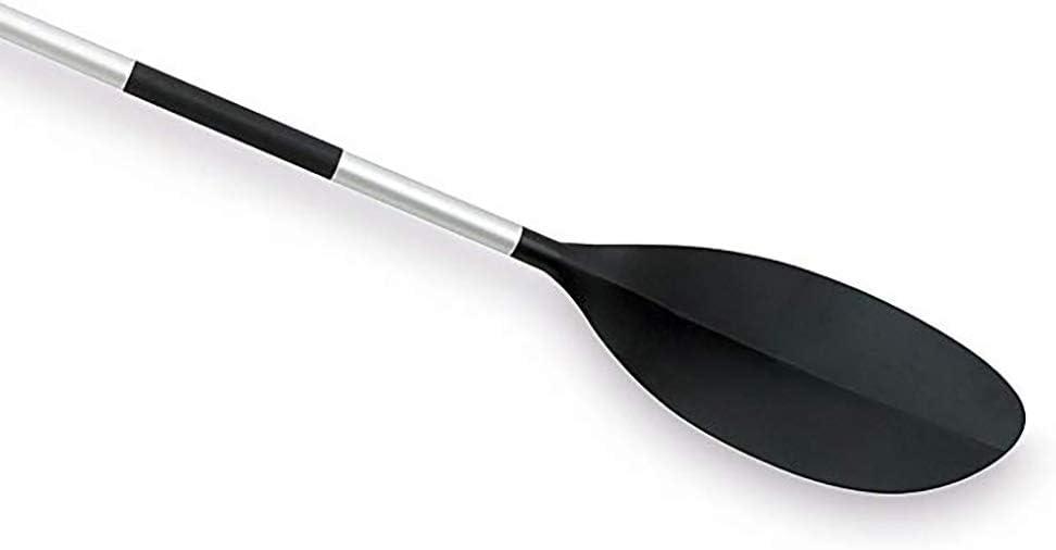imageIntex 69629E 86quot Kayak Paddle Ribbed Spoon Shaped Blades Durable Lightweight Shaft Comfortable Grips 3Position Feather Adjustability TUV RL Approved