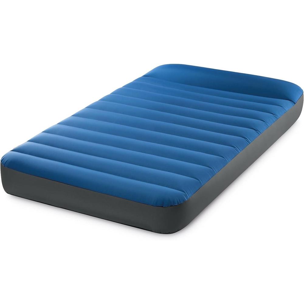 imageIntex 64097EP TruAire Luxury Camping Mat Inflatable Sleeping Pad  Durable Outdoor Use  PunctureResistant  Includes QuickFill Air Pump  300lb Weight Capacity75 x 38 x  inches Twin
