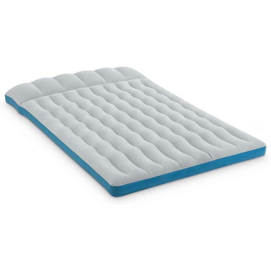 imageIntex 64097EP TruAire Luxury Camping Mat Inflatable Sleeping Pad Durable Outdoor Use PunctureResistant Includes QuickFill Air Pump 300lb Weight Capacity76 x 50 x 95 inches