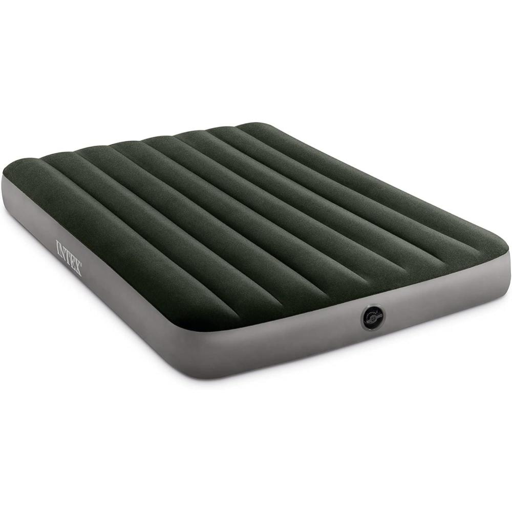 imageIntex 64777E DuraBeam Standard Prestige Air Mattress FiberTech Twin Size HandHeld Battery Pump 10in Bed Height 300lb Weight CapacityFull