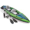 INTEX Challenger Inflatable Kayak Series: Includes Deluxe 86in Kayak Paddles and High-Output Pump – SuperStrong PVC – Adjustable Seat with Backrest – Removable Skeg – Cargo Storage Net(2-Person)