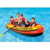 INTEX Explorer Inflatable Boat Series: Dual Air Chambers – Welded Oar Locks – Grab Handles – Bow Rope – Sporty Design(3 Person)