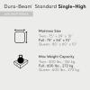 Intex 64102E Dura-Beam Standard Single-High Air Mattress: Fiber-Tech – Full Size – 10in Bed Height – 600lb Weight Capacity – Pump Sold Separately(Full)