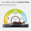 Intex 64417ED 22in Queen Dura-Beam Comfort Plush High-Rise Inflatable Air Mattress with Built in Pump for Travel and Camping, 600lb Weight Capacity(Grey)