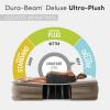Intex Dura-Beam Deluxe Ultra Plush Air Mattress : Fiber-Tech – Built-in Electric Pump – 18in Bed Height – 300lb Weight Capacity – Twin Size(Queen)