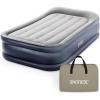 Intex 64135ED Dura-Beam Plus Deluxe Pillow: Fiber-Tech – Queen Size – Built-in Electric Pump – 16.5in Bed Height – 600lb Weight Capacity(Twin)