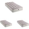 Intex 64177E Dura-Beam Standard Prestige Mid-Rise Air Mattress: Fiber-Tech – Twin Size – Quickfill USB Air Pump(Dura-Beam Standard Prestige Mid-Rise Air Mattress)