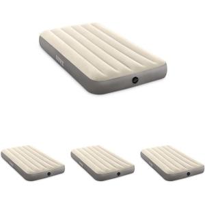 Intex 64102E Dura-Beam Standard Single-High Air Mattress: Fiber-Tech – Full Size – 10in Bed Height – 600lb Weight Capacity – Pump Sold Separately(Twin (Pack of 4))