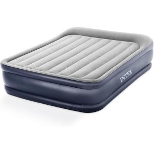 Intex 64135ED Dura-Beam Plus Deluxe Pillow: Fiber-Tech – Queen Size – Built-in Electric Pump – 16.5in Bed Height – 600lb Weight Capacity(Queen)