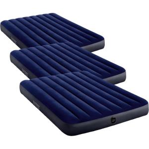Intex 64757E Dura-Beam Standard Downy Air Mattress: Fiber-Tech – Twin Size – 10in Bed Height – 300lb Weight Capacity – Pump Sold Separately(Full (Pack of 3))