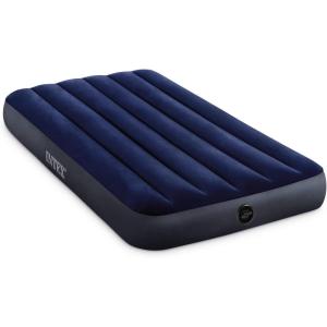 Intex 64757E Dura-Beam Standard Downy Air Mattress: Fiber-Tech – Twin Size – 10in Bed Height – 300lb Weight Capacity – Pump Sold Separately(Twin)
