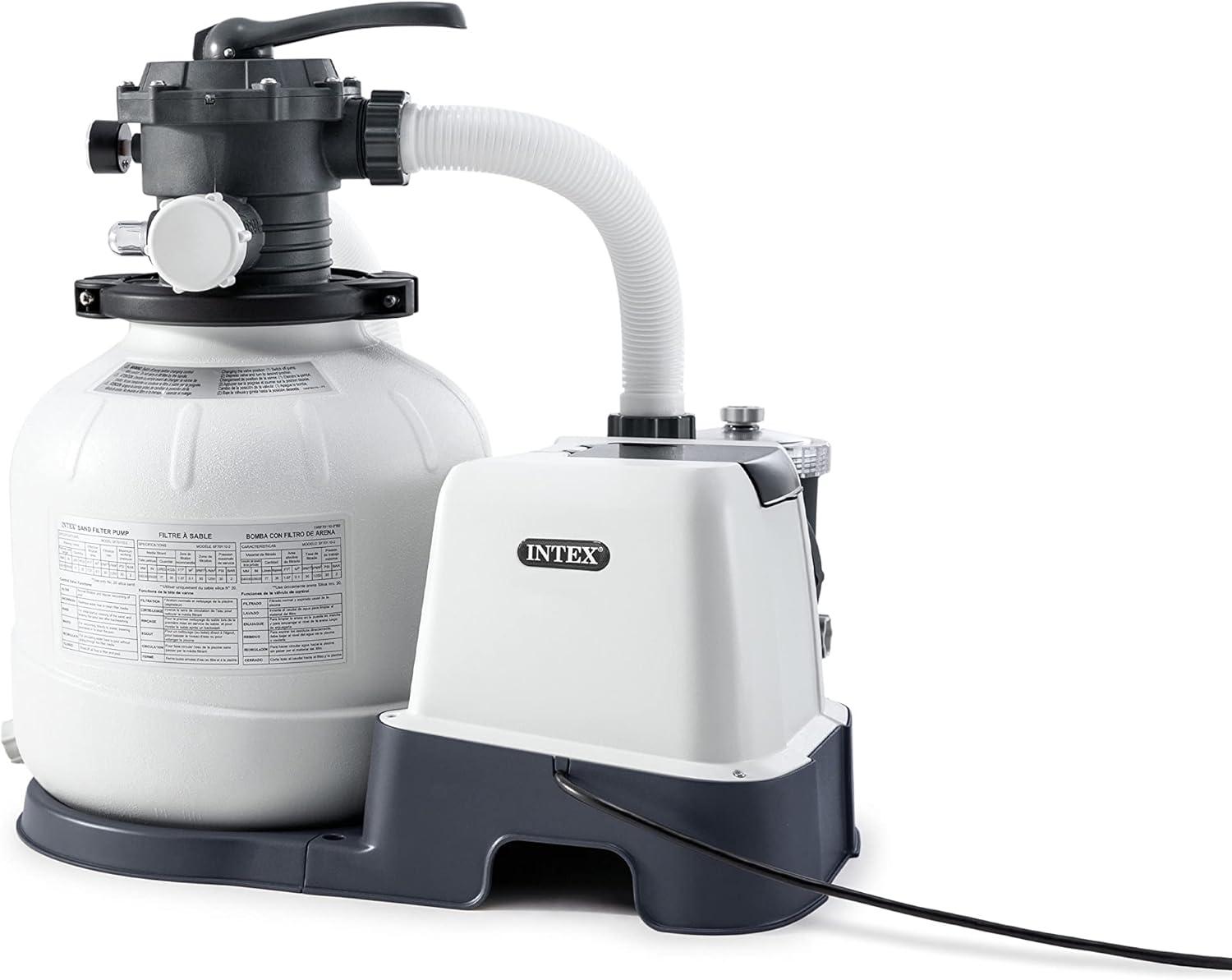 imageINTEX QS500 Krystal Clear Saltwater Chlorine System for Above Ground Pools Keeps Water Clean and Clear Reduces Chemical Use Up to 7000 Gal PoolsSaltwater System