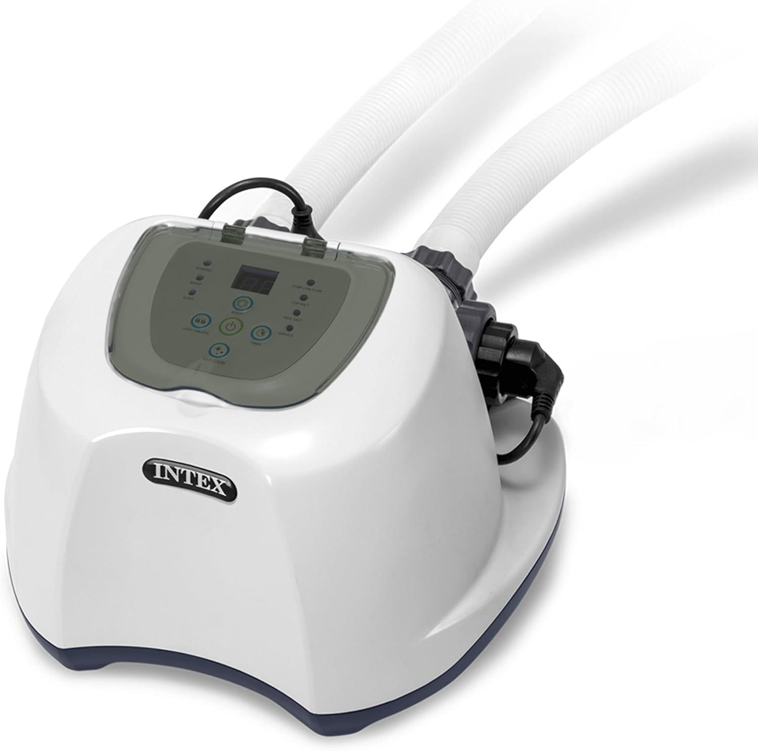 imageINTEX QS500 Krystal Clear Saltwater Chlorine System for Above Ground Pools Keeps Water Clean and Clear Reduces Chemical Use Up to 7000 Gal PoolsSaltwater System