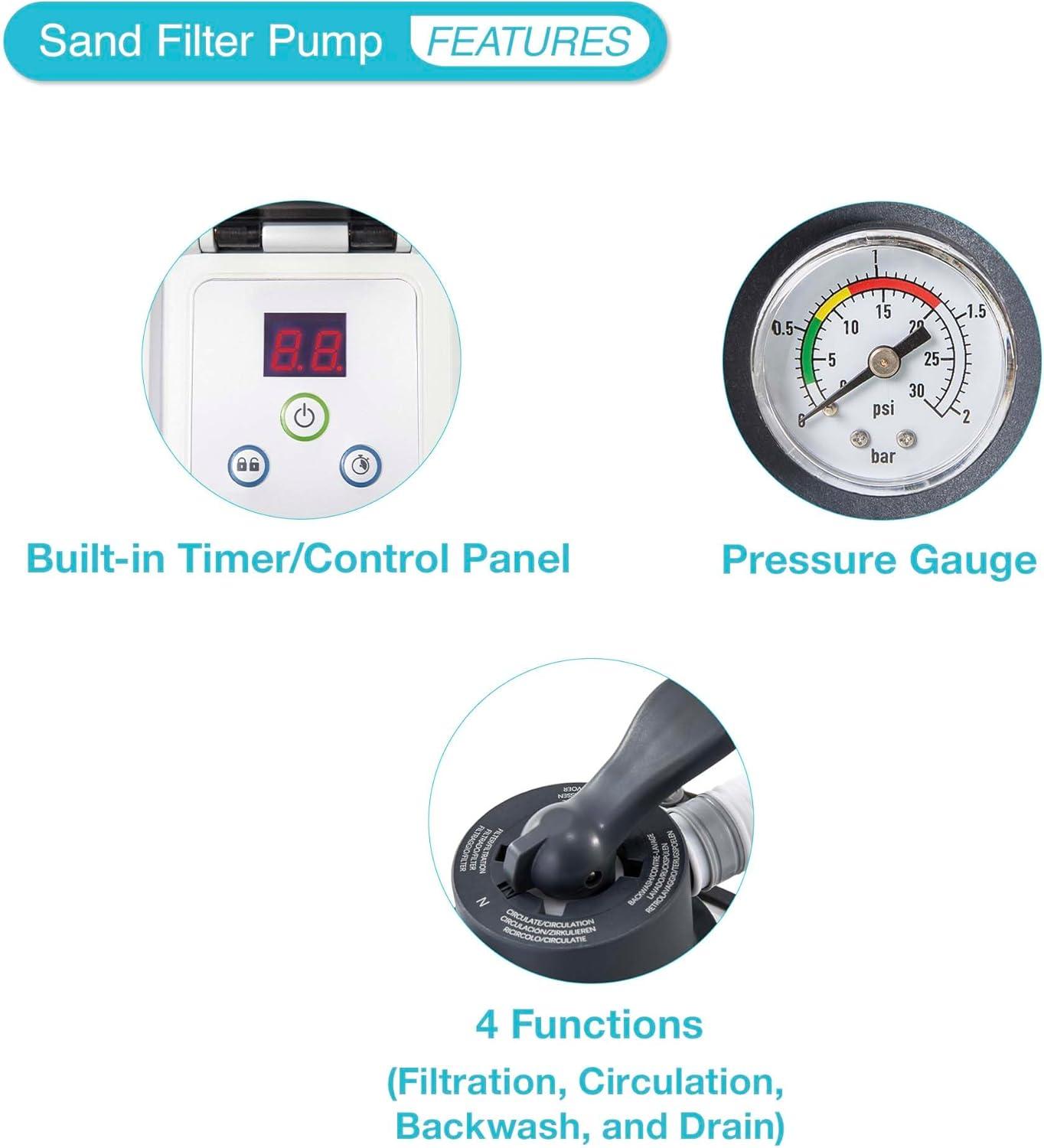 imageINTEX SX1500 Krystal Clear Sand Filter Pump 1500 GPH Pump Flow Rate  Improved Circulation and Filtration  Easy Installation925 GPH