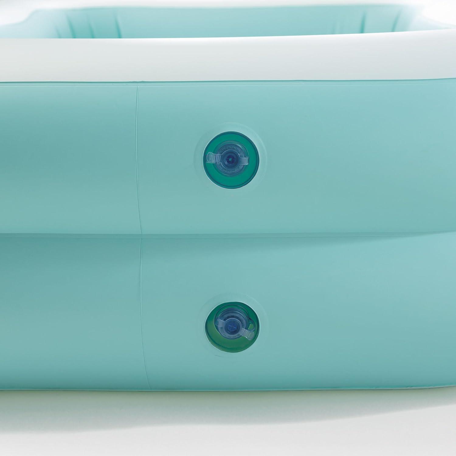 imageIntex 57181EP Swim Center Inflatable Family Pool 159 Gallon Capacity 90quot x 60quot x 19quot Color May VaryCyan