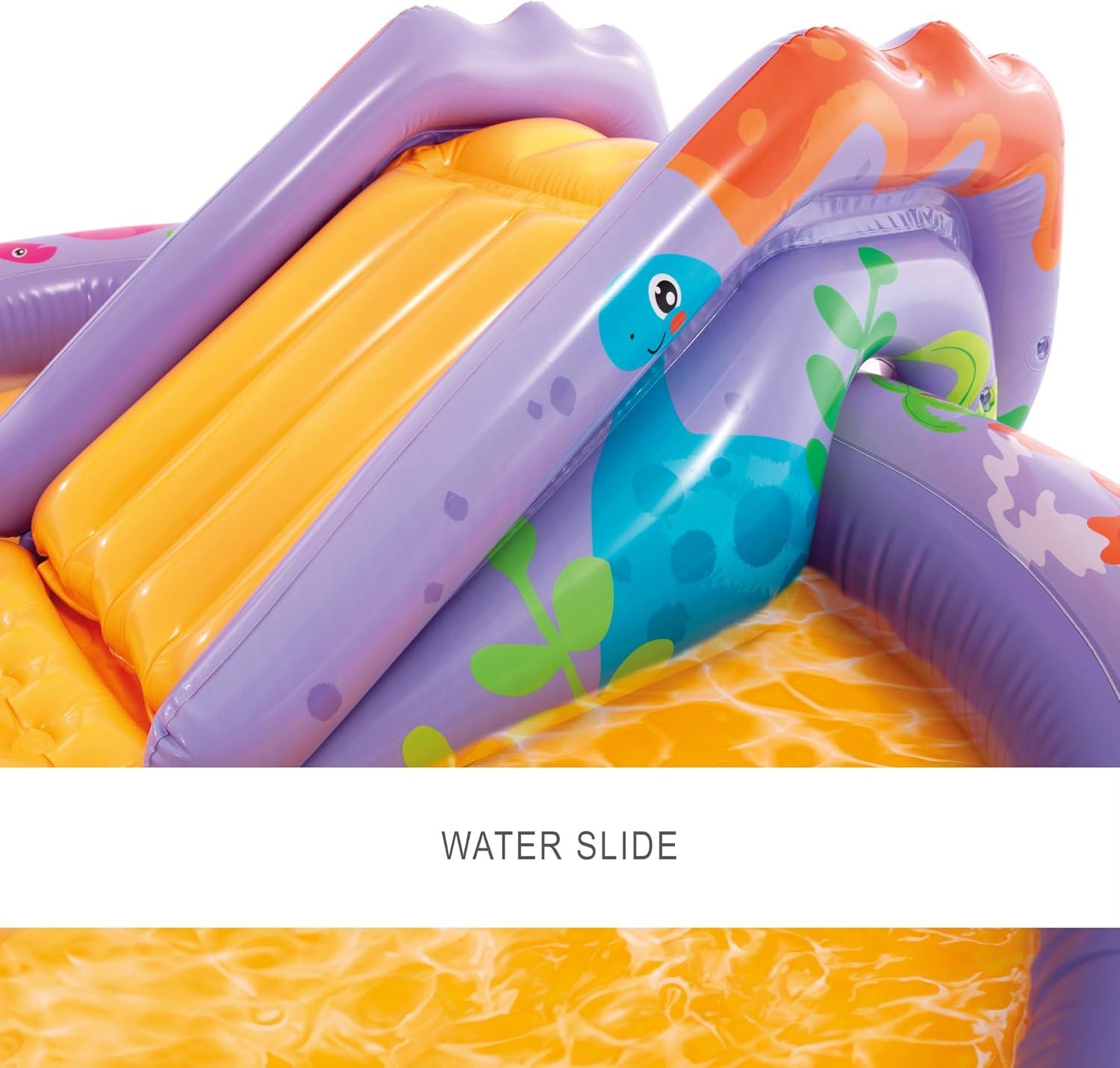 imageIntex 57440EP Inflatable Whale Spray Kiddie Pool for Kids 2 79quot x 77quot x 36quot Small BlowUp Splash Pool ampamp Sprinkler Backyard Toddler Play CenterMulticolor