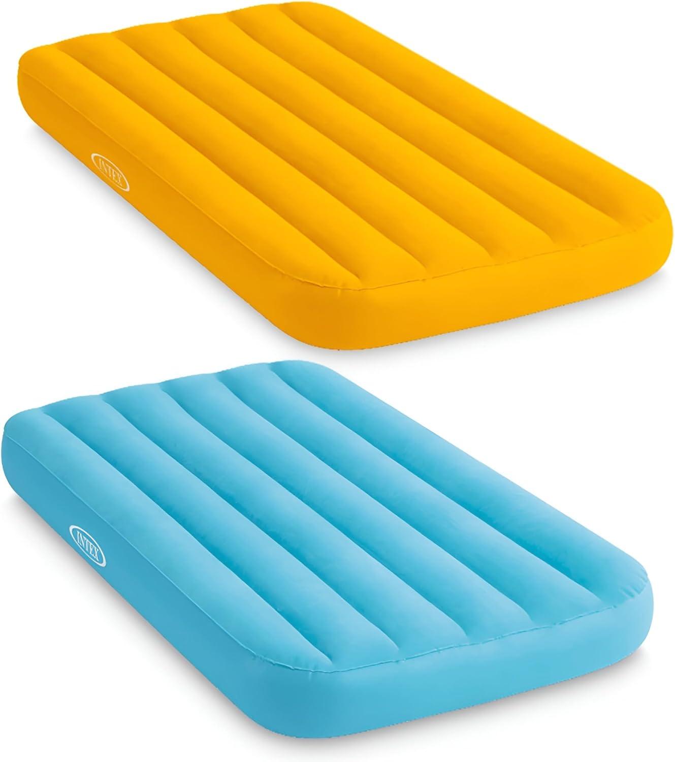 imageIntex 66803EP Cozy Kidz Inflatable Airbed FiberTech Velvety Soft Surface Carry Bag Included Color May Vary 345quot x 62quot x 7quot34 12 x 62 x 7