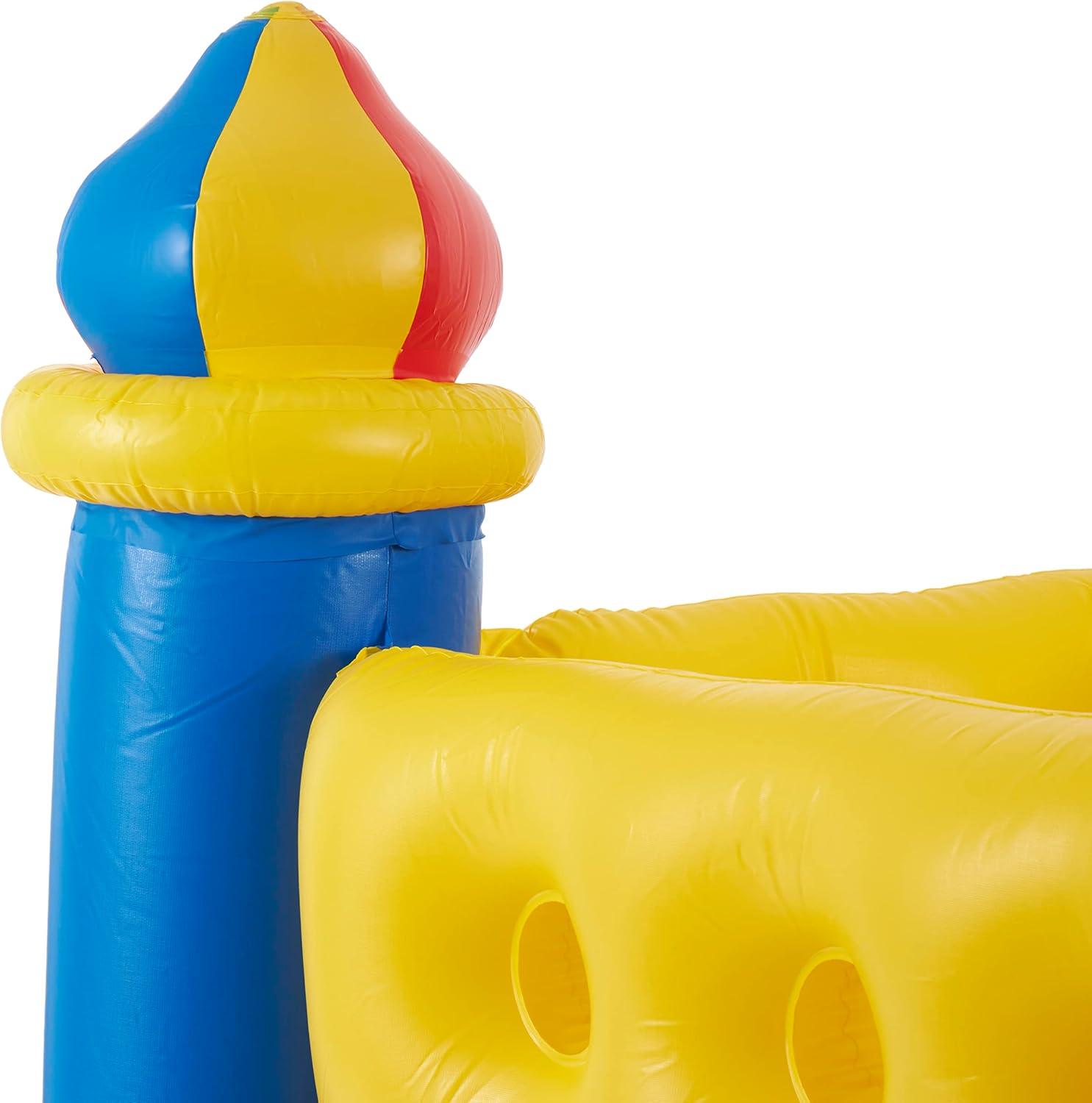 imageIntex Inflatable Colorful JumpOLene Castle Bounce House for 2 Kids Ages 36 Large BlowUp Indoor Outdoor Childrens Bouncer Jumper Playhouse