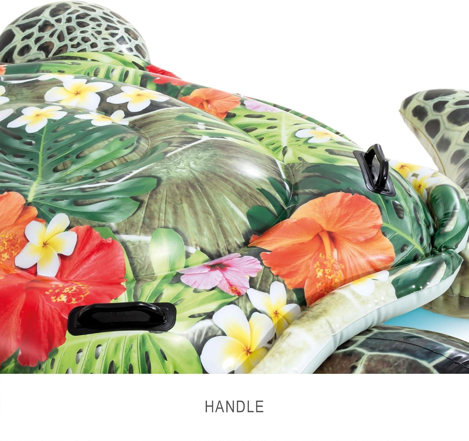 imageIntex Realistic Sea Turtle Inflatable Ride On Pool Float with Heavy Duty Handles for Pool Rafts and Inflatable Ride Ons1 Pack