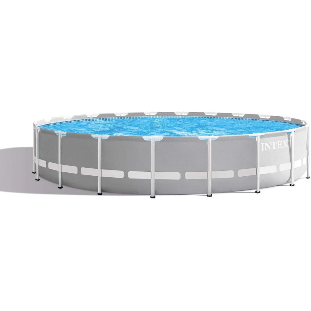 imageINTEX 26701EH Prism Frame Premium Above Ground Swimming Pool Set 10ft x 30in  Includes 330 GPH Cartridge Filter Pump  SuperTough Puncture Resistant  Rust Resistant  1185 Gallon Capacity20 x 52