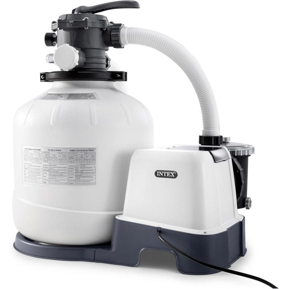 imageINTEX QS500 Krystal Clear Saltwater Chlorine System for Above Ground Pools Keeps Water Clean and Clear Reduces Chemical Use Up to 7000 Gal PoolsSand Filter Pump Saltwater System