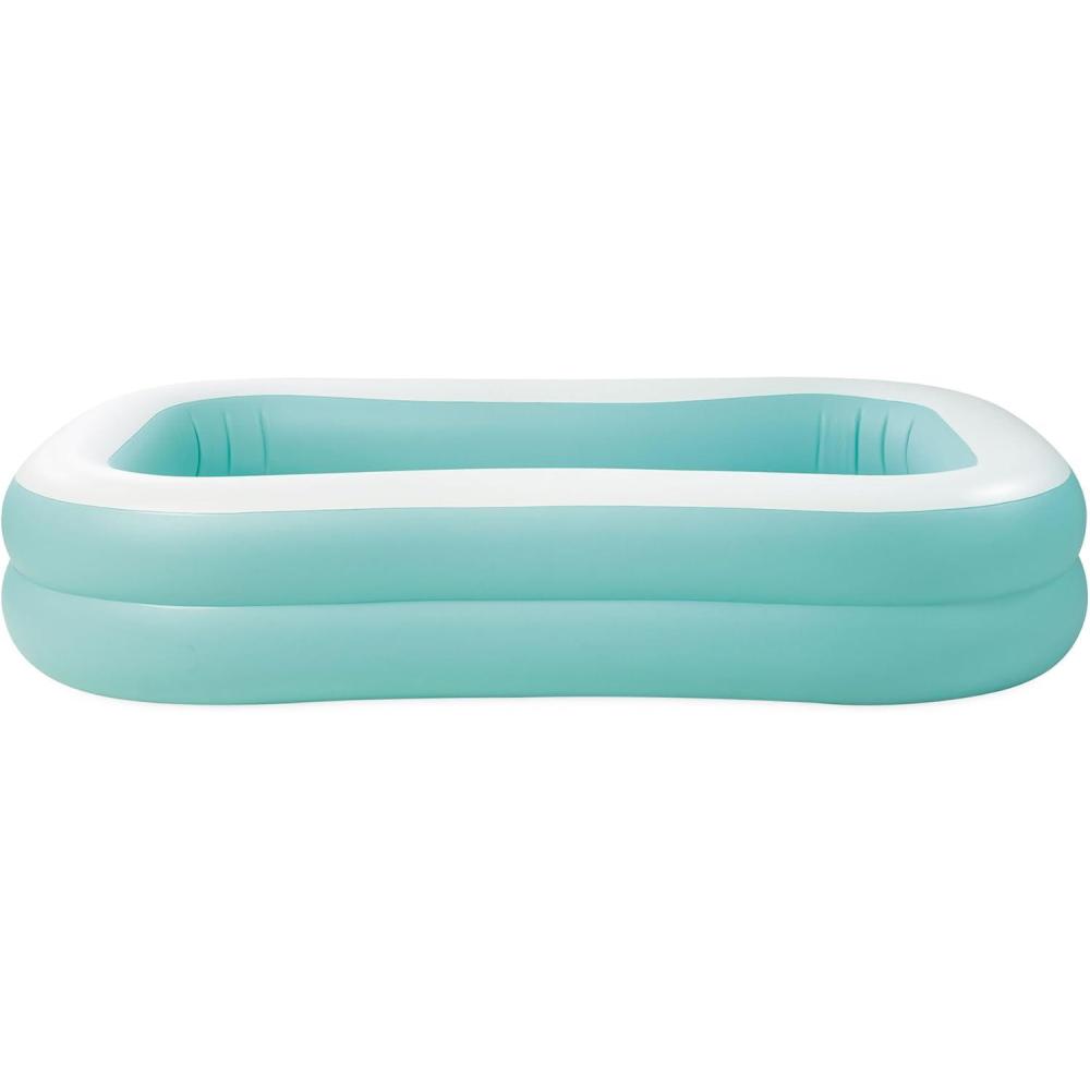 imageIntex 56483EP Inflatable 85 x 575 Swim Center Family Pool for 23 Kids Backyard Splash Pool for Children 6 Years Old 198Gallons Blue ampamp WhiteCyan