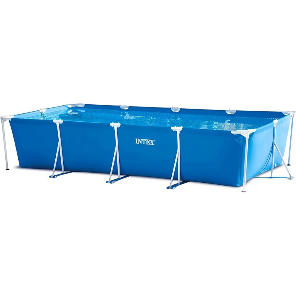 imageIntex AboveGround Swimming Pool Rectangular Frame 85ft x 26in Ages 6 and Up14 9 x 7 3 x 33