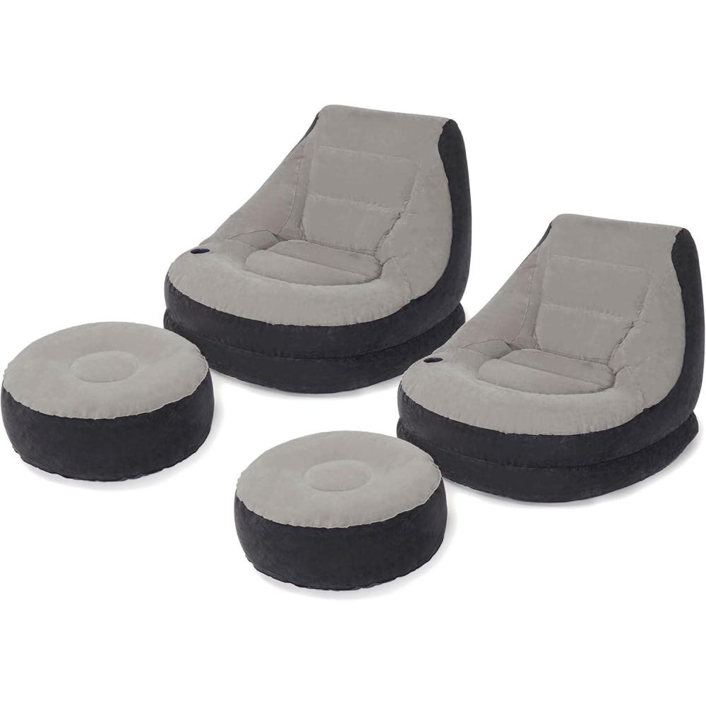 imageIntex Inflatable Ultra Lounge with Ottoman2 Pack