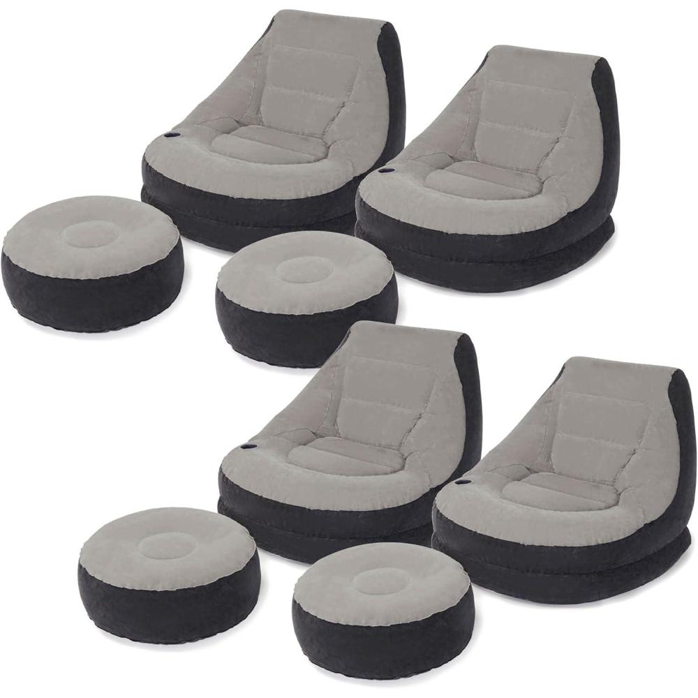 imageIntex Inflatable Ultra Lounge with Ottoman4 Pack