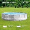 INTEX 26701EH Prism Frame Premium Above Ground Swimming Pool Set: 10ft x 30in – Includes 330 GPH Cartridge Filter Pump – SuperTough Puncture Resistant – Rust Resistant – 1185 Gallon Capacity(14′ x 42″)