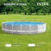 INTEX 26701EH Prism Frame Premium Above Ground Swimming Pool Set: 10ft x 30in – Includes 330 GPH Cartridge Filter Pump – SuperTough Puncture Resistant – Rust Resistant – 1185 Gallon Capacity(20′ x 52″)