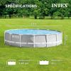 INTEX 26701EH Prism Frame Premium Above Ground Swimming Pool Set: 10ft x 30in – Includes 330 GPH Cartridge Filter Pump – SuperTough Puncture Resistant – Rust Resistant – 1185 Gallon Capacity(15′ x 42″)