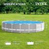 INTEX 26701EH Prism Frame Premium Above Ground Swimming Pool Set: 10ft x 30in – Includes 330 GPH Cartridge Filter Pump – SuperTough Puncture Resistant – Rust Resistant – 1185 Gallon Capacity(18′ x 48″)
