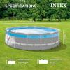 INTEX 26729EH 16ft x 48in Prism Frame Clearview Above Ground Swimming Pool Set, Includes 1500 GPH Cartridge Filter Pump, SuperTough Puncture Resistant, Rust Resistant, 5061 Gallon Capacity(16′ x 48″)
