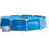 INTEX 28201EH Metal Frame Above Ground Swimming Pool Set: 10ft x 30in – Includes 330 GPH Cartridge Filter Pump – Puncture-Resistant Material – Rust Resistant – 1185 Gallon Capacity(Blue)