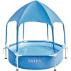 INTEX 28209EP 6ft x 15in Canopy Metal Frame Above Ground Kiddie Baby Swimming Pool with Built-in Canopy Sprayer, Puncture-Resistant Material, Easy to Assemble, 185 Gallon Capacity