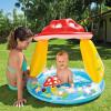 INTEX 57114EP Mushroom Baby Pool: Built-In Mushroom Shade – Soft Inflatable Floor – Durable Vinyl – Ages 1-3 – 40″ x 35″