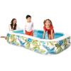 Intex 56483EP Inflatable 8.5′ x 5.75′ Swim Center Family Pool for 2-3 Kids, Backyard Splash Pool for Children 6+ Years Old, 198-Gallons, Blue & White(Multicolor)