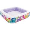Intex 57470EP Sun Shade 5 Foot Square Inflatable Durable 10 Gauge Vinyl Kiddie Pool with Ocean Scene and Canopy for Ages 3 Years and Up, Multicolor(Play Center Only)