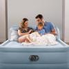 Intex 64449ED Dura-Beam Deluxe Plush Air Mattress with Headboard: Fiber-Tech – Queen Size – Built-in Electric Pump – 18in Bed Height – 600lb Weight Capacity