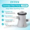 Intex C330 Krystal Clear Cartridge Filter Pump for Above Ground Pools: 330 GPH Pump Flow Rate – Improved Circulation and Filtration – Easy Installation – Improved Water Clarity – Easy-to-Clean