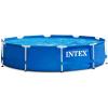 INTEX 28205EH Metal Frame Above Ground Swimming Pool: 8ft x 20in – Puncture-Resistant Material – Easy Assemble – Rust Resistant – 483 Gallon Capacity(10′ x 30″)