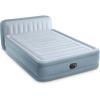 Intex 64449ED Dura-Beam Deluxe Plush Air Mattress with Headboard: Fiber-Tech – Queen Size – Built-in Electric Pump – 18in Bed Height – 600lb Weight Capacity